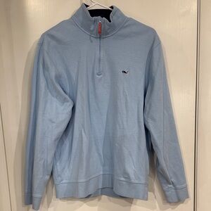 Vineyard Vines Men's Sky Blue Zip-Up Sweater